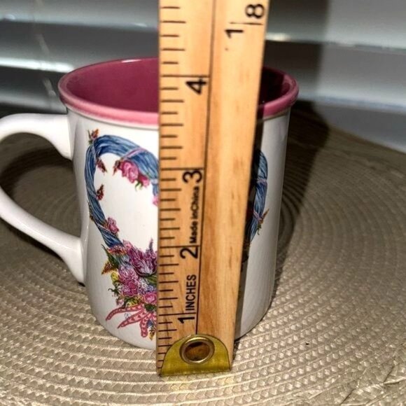 Vintage Potpourri Press Floral Heart Mug Made In Korea 1988 - Picture 5 of 6